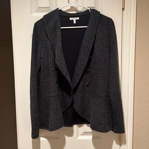 Gray cardigan with button detail